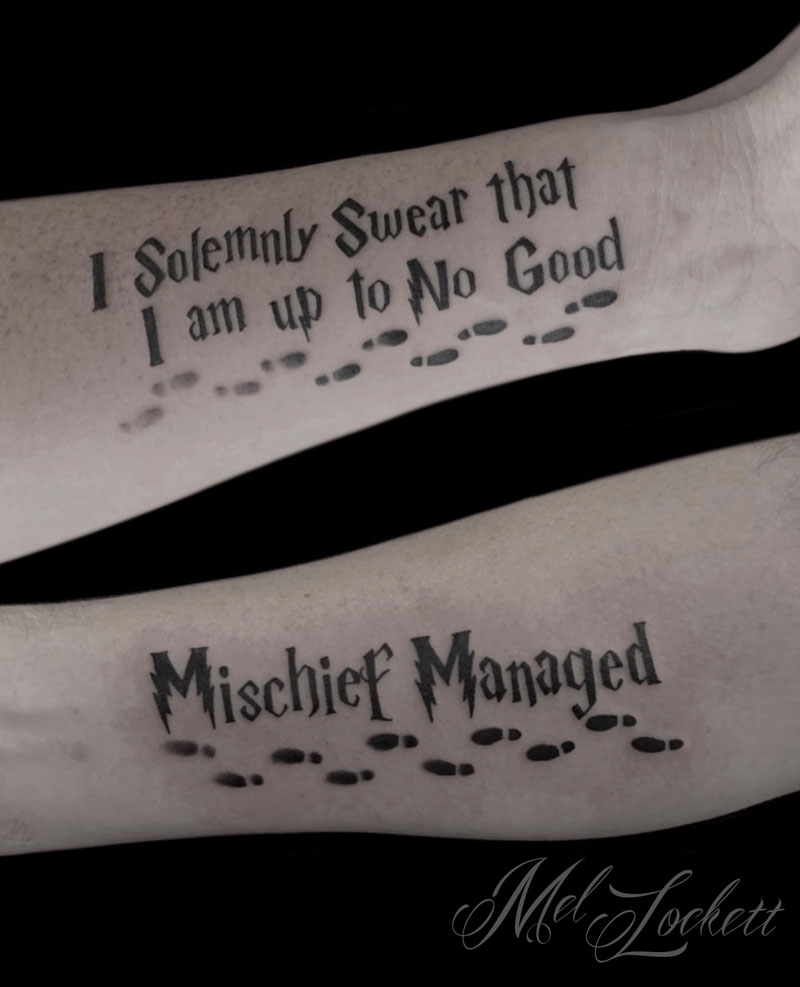 Harry Potter marauders map tattoos you can only see with UV lights   Metro News