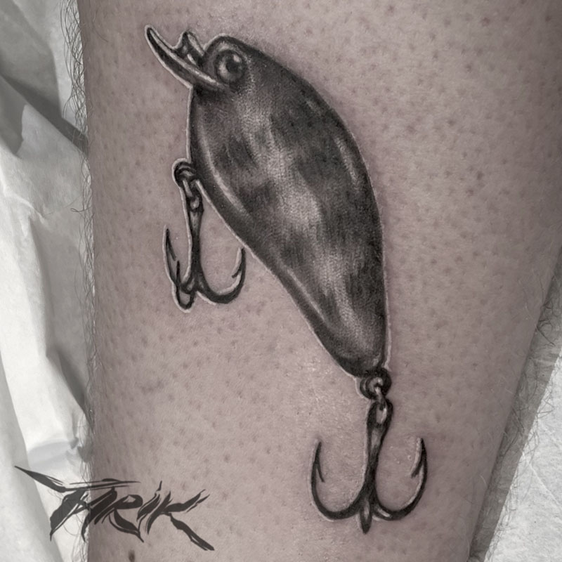 fishing lure tattoo