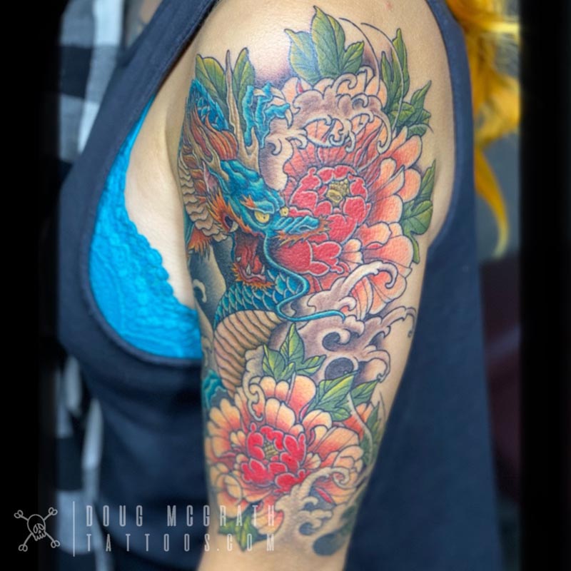 Japanese, Color tattoo by