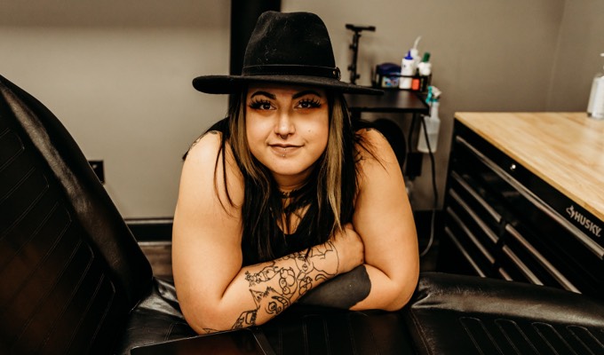 Tattoo artist, Kat at Hart & Huntington Tattoo Co. Nashville