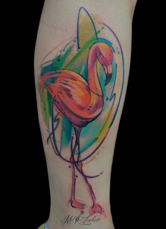 Flamingo in Converse tattoo by Miss Pank Tattoo | Post 19801