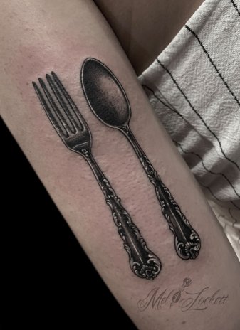 Not my tattoo] If you were to get an Al lyric or Al related image tattoo,  what ink would you get? I'm planning on getting a Traditional style tattoo  of a spatula,