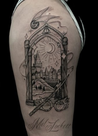 Harry Potter sleeve tattoo  Harry potter tattoo sleeve Harry potter  tattoos Sleeve tattoos for women