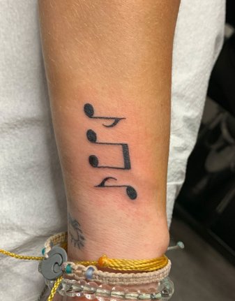 Tattoo uploaded by William Fudong Lepcha • Musical note with an Anchor.  #musictattoo #anchortattoo #tinytattoo • Tattoodo