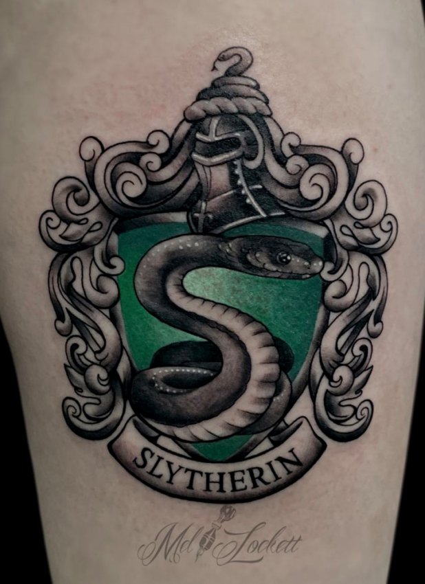 Tattoo uploaded by Colin Gibbons-McGill • Slytherin Tattoo • Tattoodo