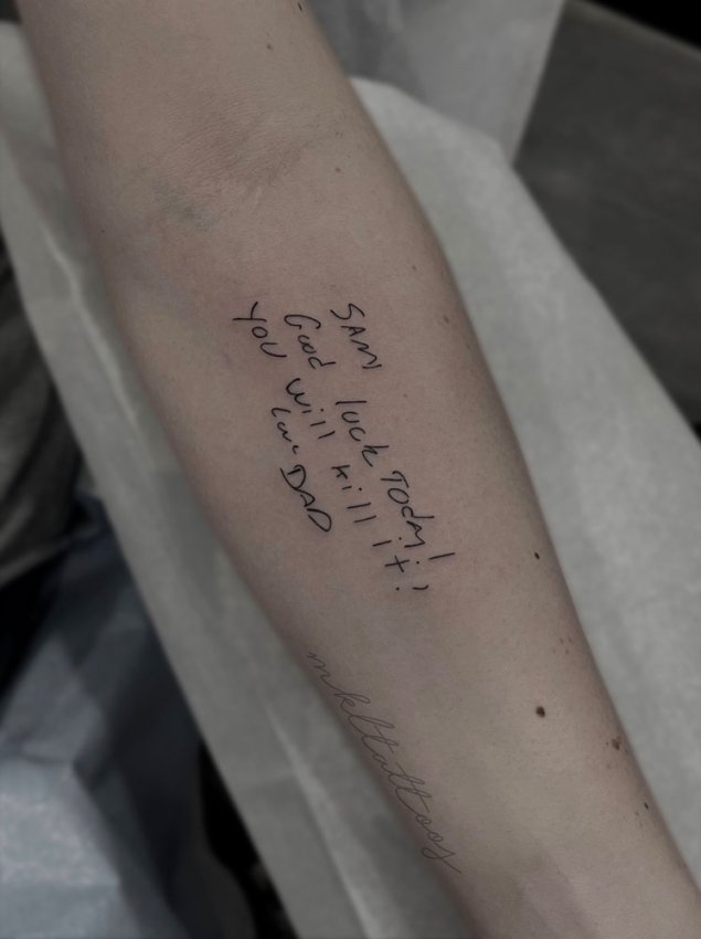 Handwriting tattoos are my fav  handwritingtattoo scripttattoo    TikTok