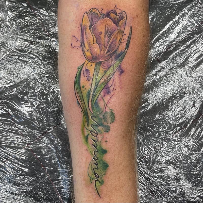 47 Breathtaking Watercolor Flower Tattoos  StayGlam