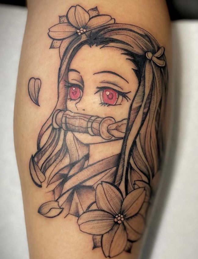 Hand draw a unique anime or cartoon tattoo by Kevonbedford | Fiverr