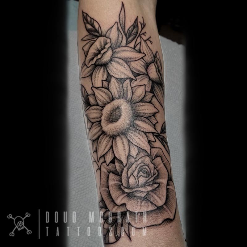 Flower tattoos  Hart  Huntington Tattoo Co Nashville