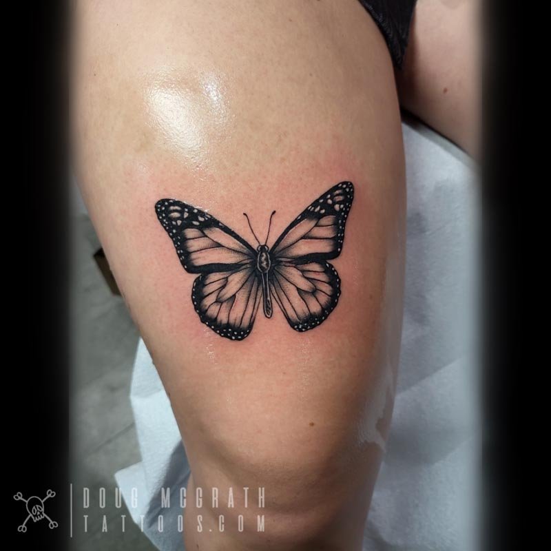 Black And White Butterfly Tattoo On Wrist  rtattoo