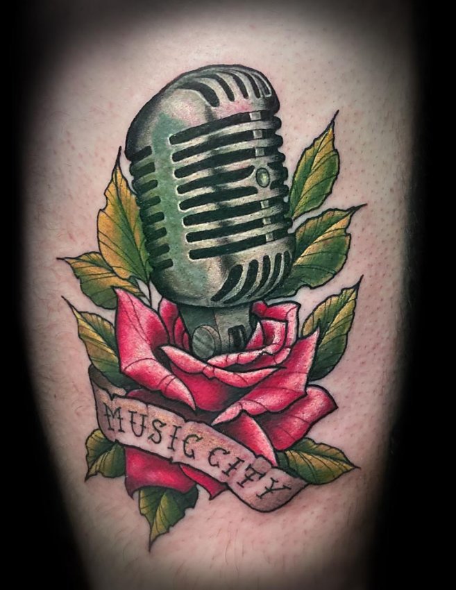 16 Unique Musical Tattoo Designs And Ideas For Music Lovers | Music tattoos,  Mens shoulder tattoo, Shoulder tattoo