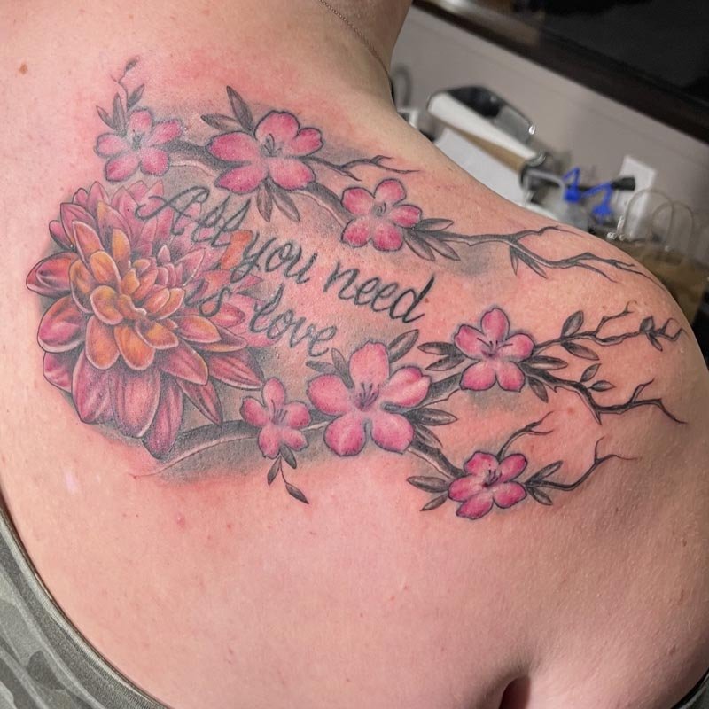 Cherry Blossom tattoo by Pablo Ortiz Tattoo | Post 32036