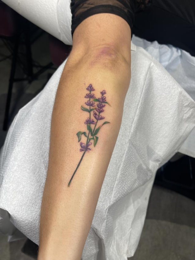 Black & Grey Flower Bouquet Tattoo Design – Tattoos Wizard Designs