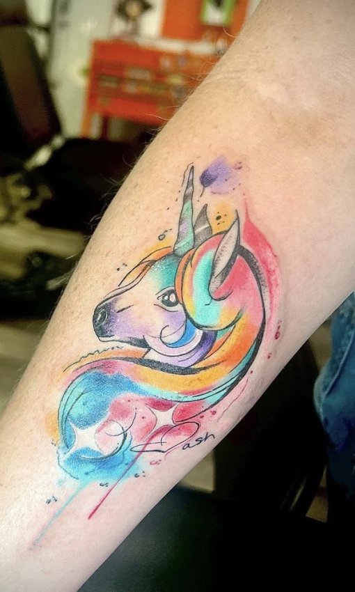 Another example of how a watercolor tattoo doesnt just fa  Flickr