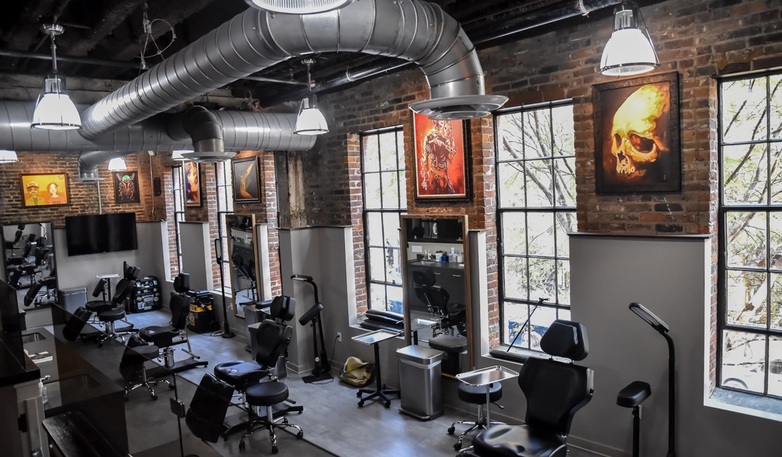 Tattoo stations at Hart & Huntington Tattoo Co. Nashville Tattoo stations at Hart & Huntington Tattoo Co. Nashville